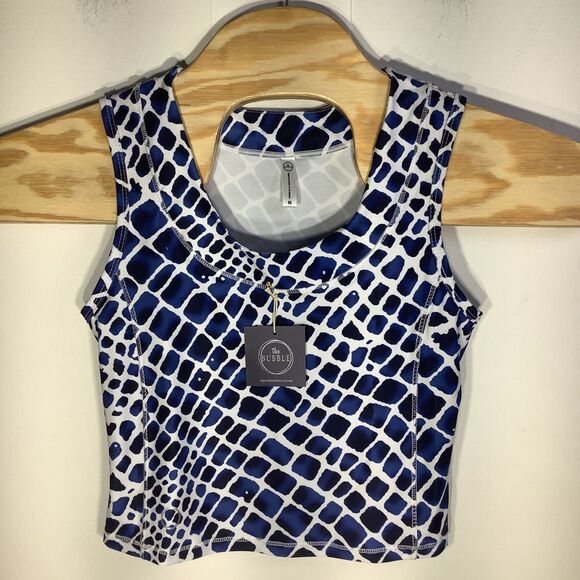 The Bubble Womens Lexi Crop Tank‎ Top Blue Size Medium NWT - Picture 2 of 9